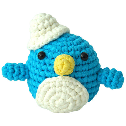 DIY Blue Penguin Doll Crochet Kit