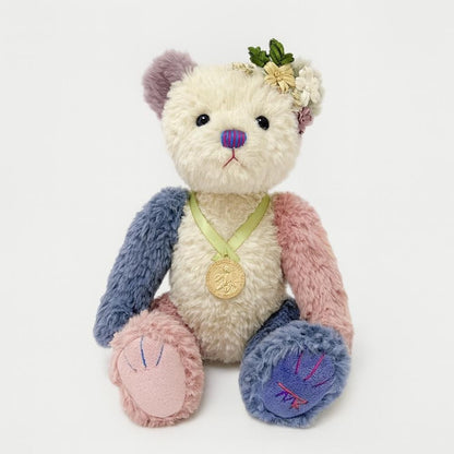 Cute Patchwork Color Bear Plush Toy Doll