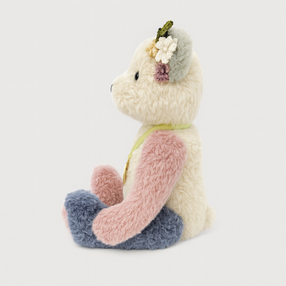 Cute Patchwork Color Bear Plush Toy Doll