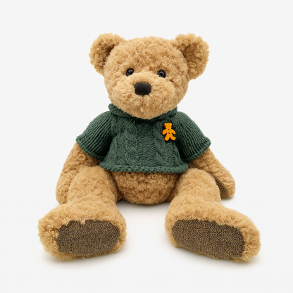 Pastoral Green Sweater Bear Plush Toy