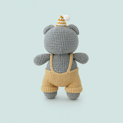 Finished Handmade Crochet Bear Plush Toy Doll