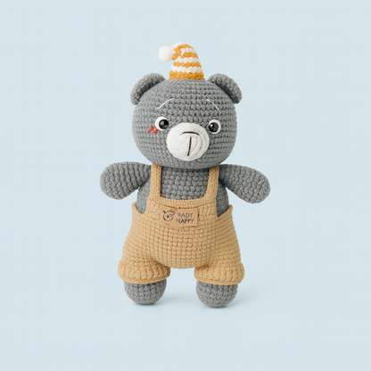 Finished Handmade Crochet Bear Plush Toy Doll