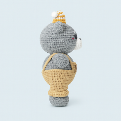 Finished Handmade Crochet Bear Plush Toy Doll