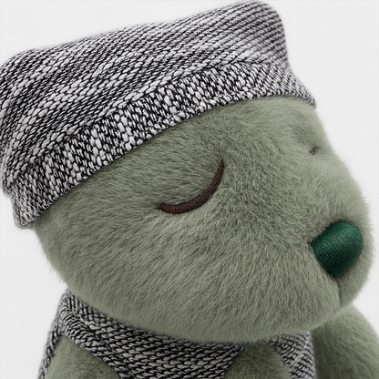 Closed-eye Bear Plush Toy