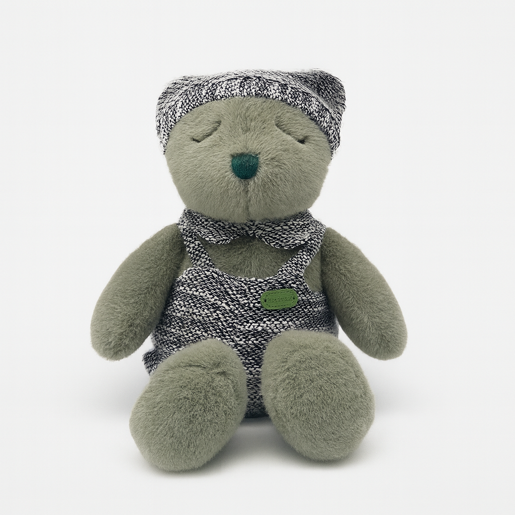 Closed-eye Bear Plush Toy