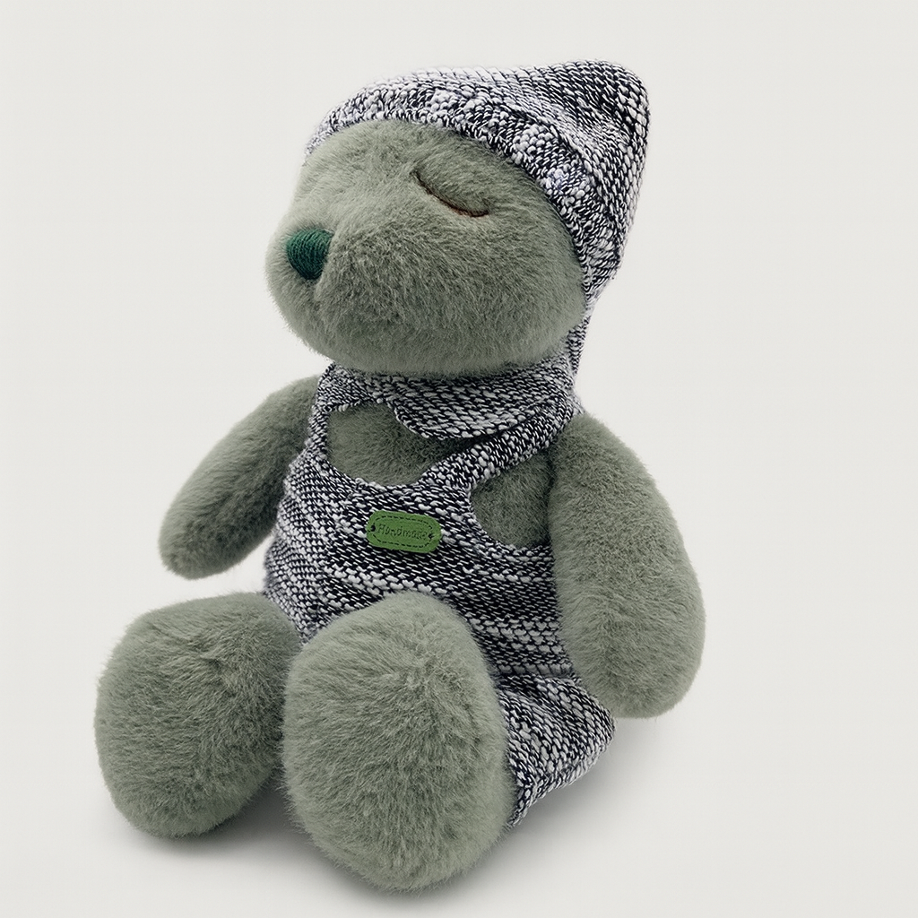 Closed-eye Bear Plush Toy