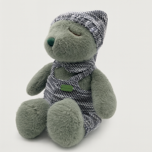 Closed-eye Bear Plush Toy