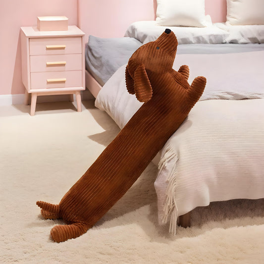 Long Long Brown Short Leg Dachshund Dog Plush Toy Pillow Cushion Doll (47 in)