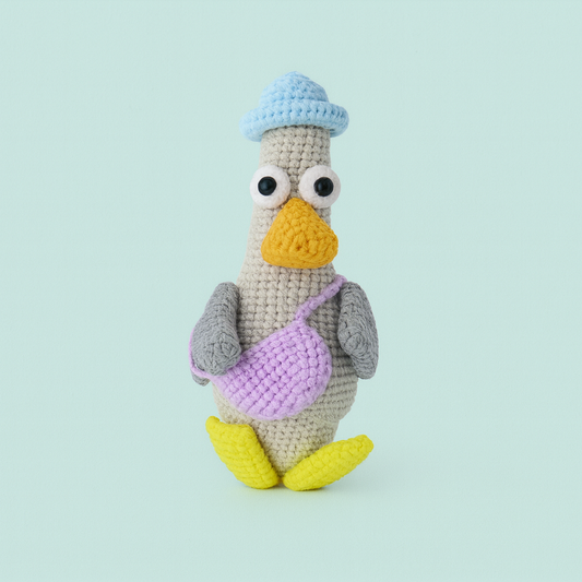 Finished Handmade Crochet Duck Plush Toy Doll
