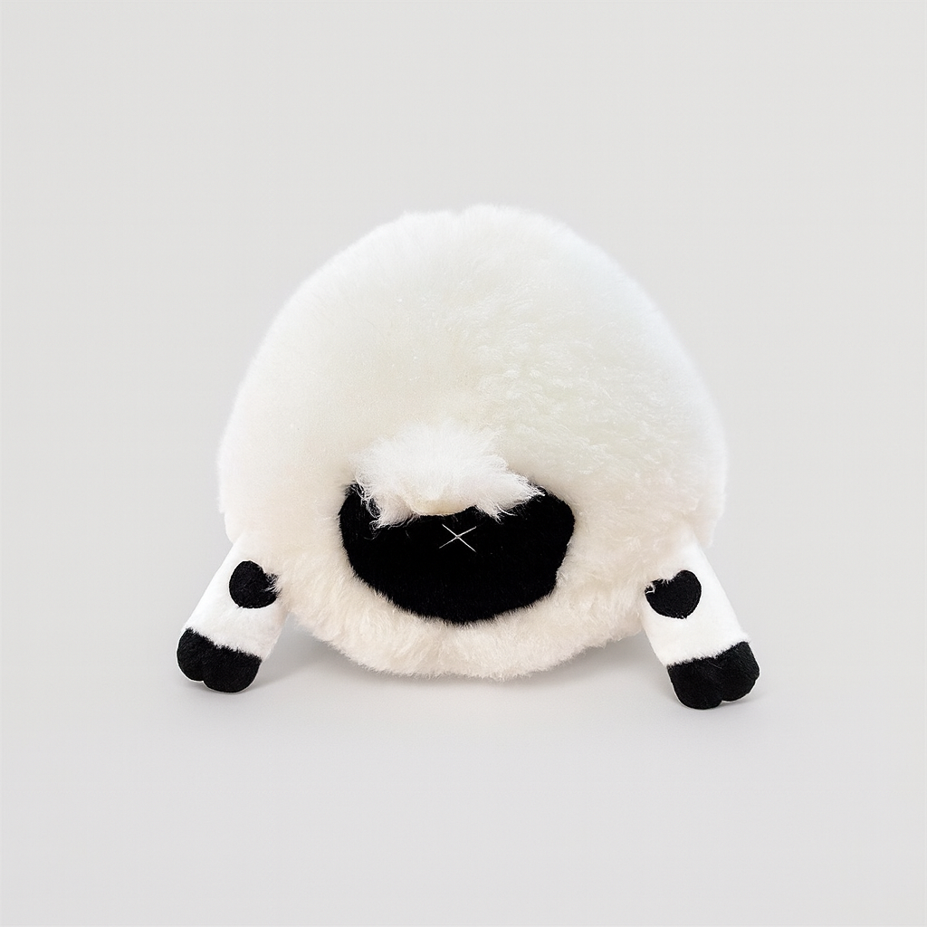 Black Face Fluffy Sheep Plush Toy Doll
