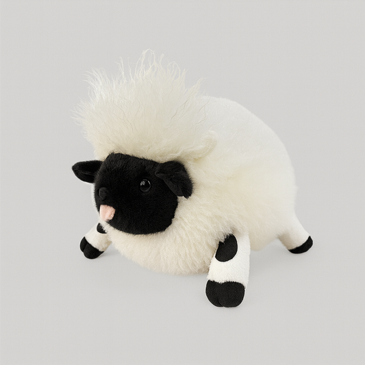 Black Face Fluffy Sheep Plush Toy Doll