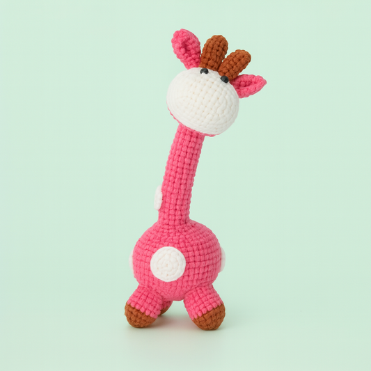 Finished Handmade Crochet Giraffe Plush Toy Doll