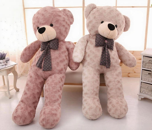 This large teddy bear plush toy is made from high-quality, soft velvet and filled with plush PP cotton to provide gentle comfort. Featuring a charming polka dot bow tie, it’s perfect as a cozy sleeping pillow or a thoughtful birthday gift for girls. 