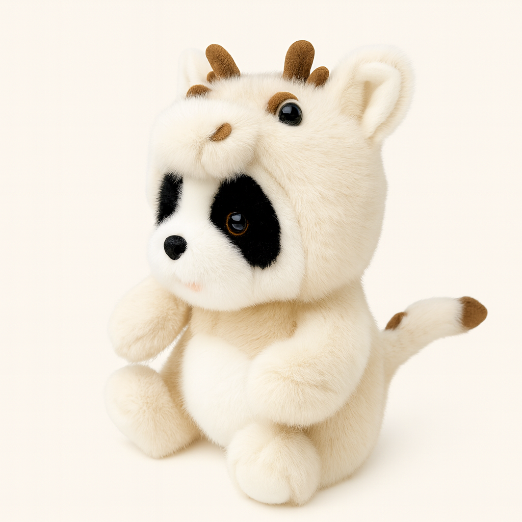 Panda Plush Toy Doll Chinese Zodiac Dragon Costume Style