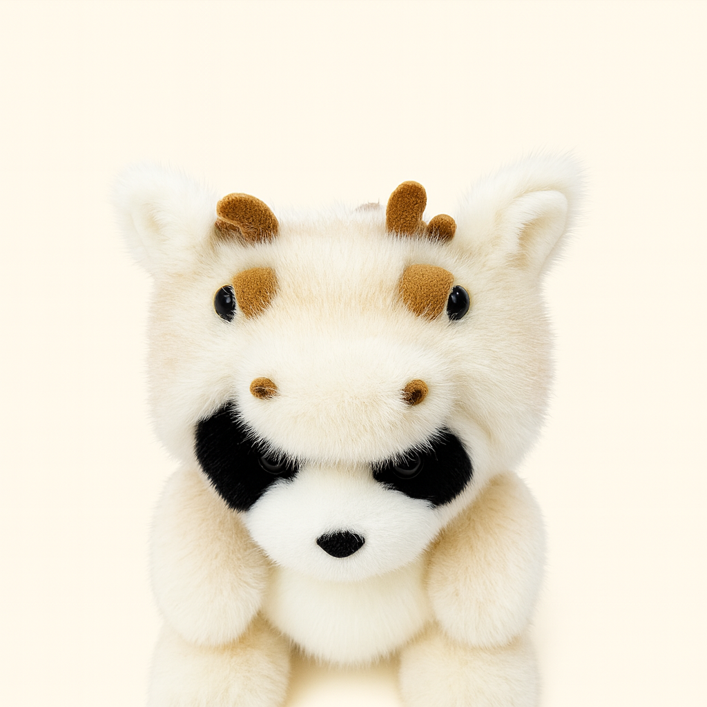 Panda Plush Toy Doll Chinese Zodiac Dragon Costume Style