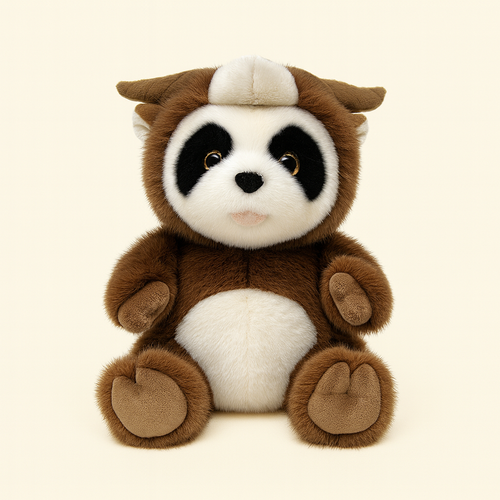 Panda Plush Toy Doll Chinese Zodiac Ox Costume Style