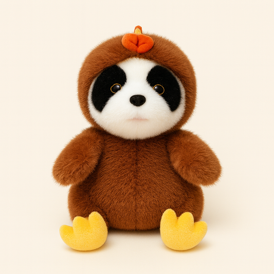 Panda Plush Toy Doll Chinese Zodiac Rooster Costume Style