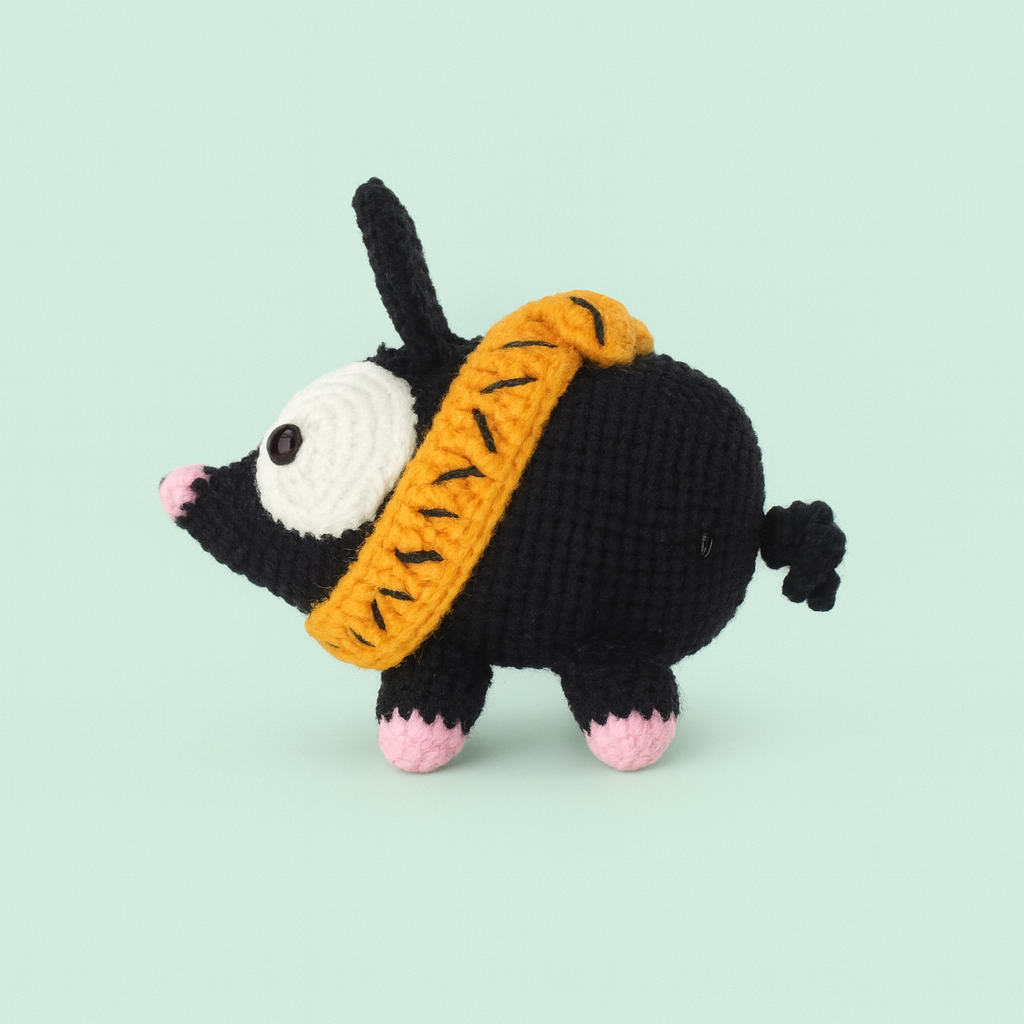 Finished Handmade Crochet Pig Plush Toy Doll