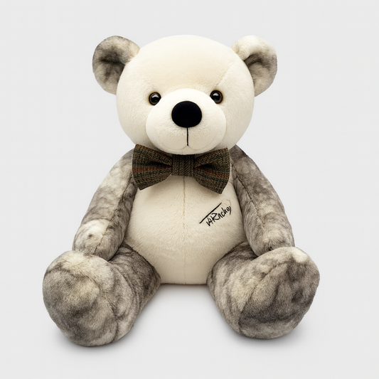 Plaid Bow Tie Bear Plush Toy
