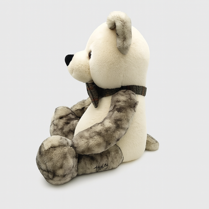 Plaid Bow Tie Bear Plush Toy