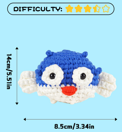 DIY Puffer Fish Doll Crochet Kit