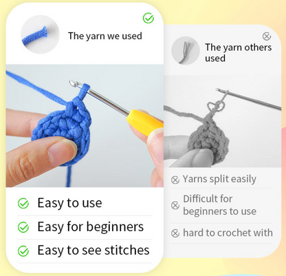 DIY Blue Penguin Doll Crochet Kit