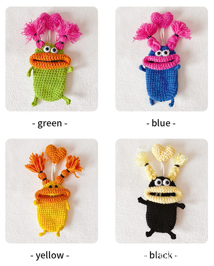 DIY Sausage Mouth Key Bag Crochet Kit