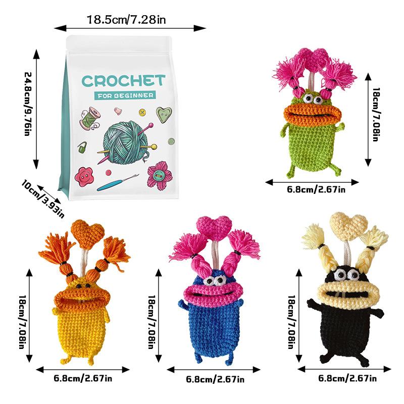 DIY Sausage Mouth Key Bag Crochet Kit