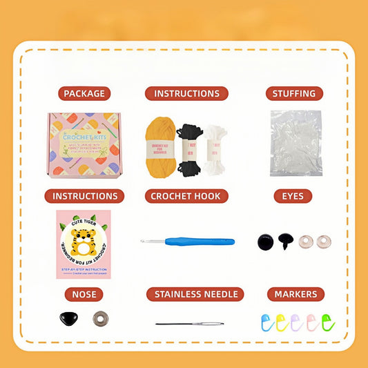 DIY Tiger Doll Crochet Kit