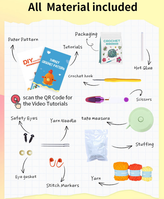 DIY Turkey Doll Crochet Kit