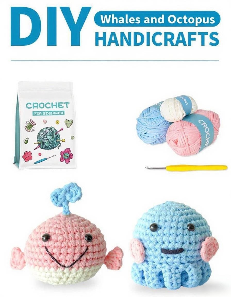 DIY Whales Octopus Doll Crochet Kit
