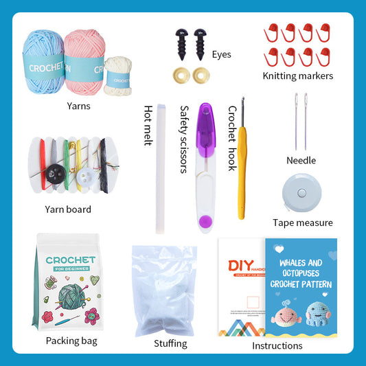 DIY Whales Octopus Doll Crochet Kit